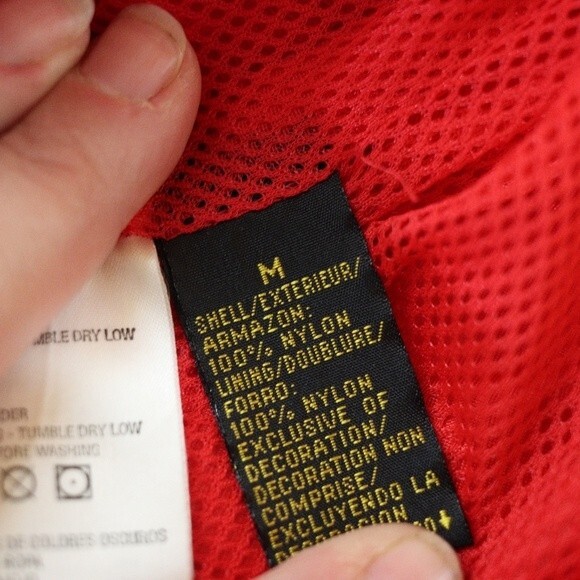 Lizsport Vintage Red & Blue Sateen Bomber Jacket Nylon Medium Sporty 80s/90s - Picture 13 of 15